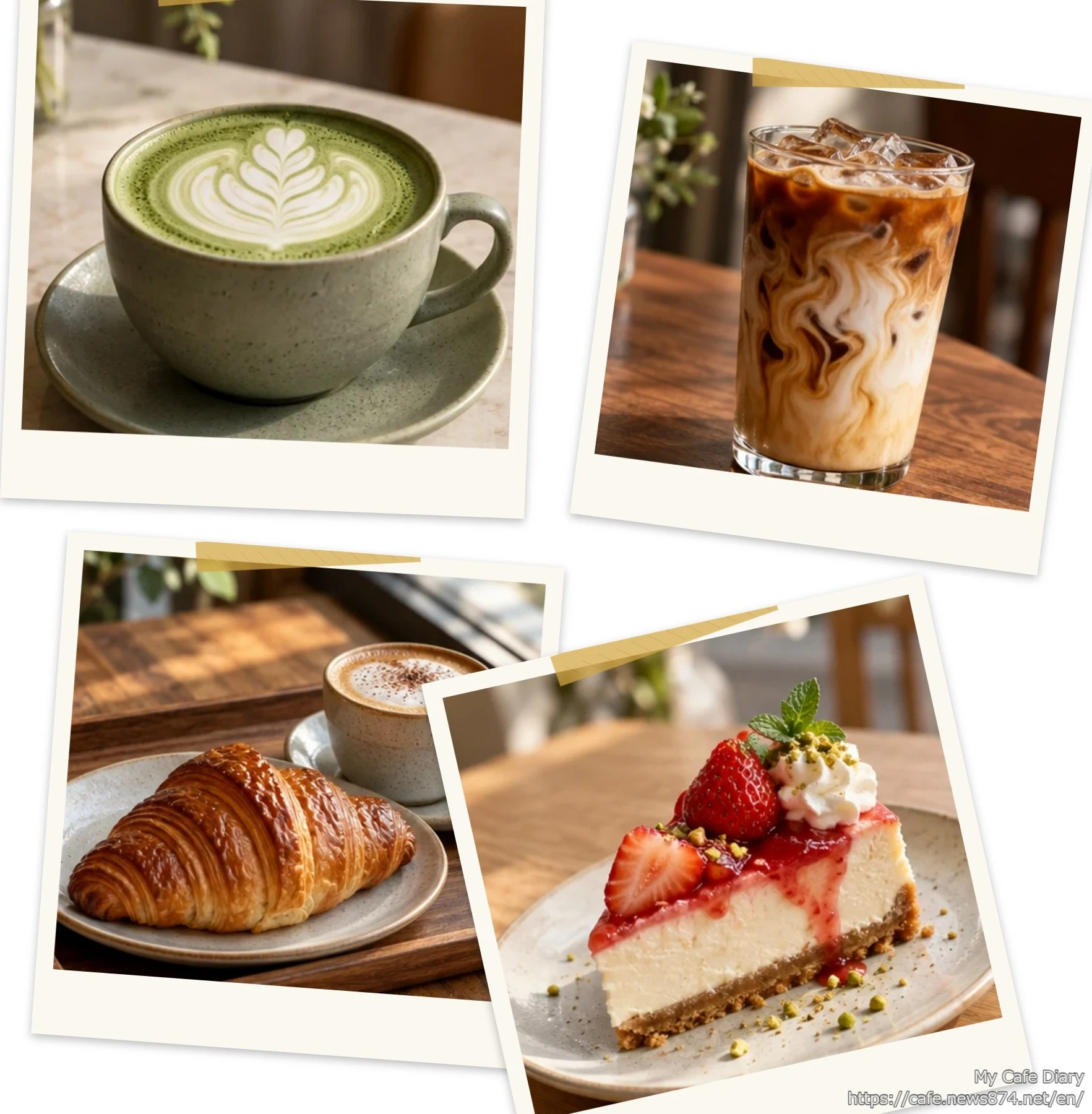 A collage that brings cafe memories into one image